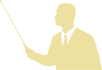 指示棒を持った男性